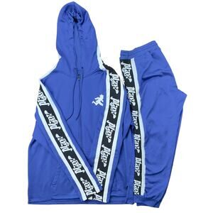 Play Cloths Men's HOODIES Full Zip Jacket With Pant Blue Size 3XL